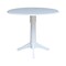 International Concepts Round 42, Round dual drop Leaf Pedestal Table, 36.3  inH, White, 42 W, 42 L, 36.3 in H, Wood, White K08-42DPT-27B-6B - alternate 4